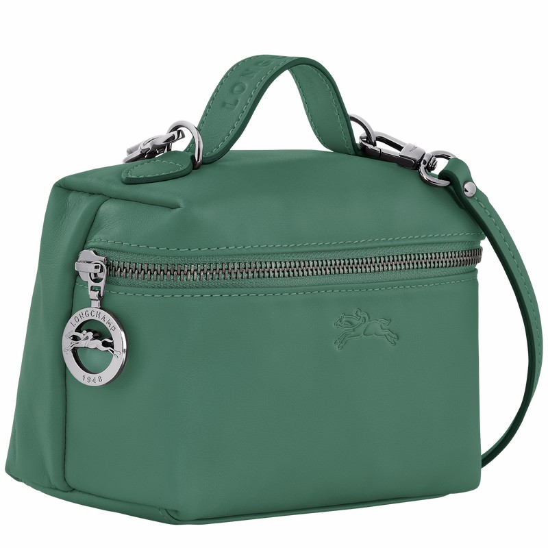 Longchamp Le Pliage Xtra XS Vanity - Leather Olive | YWSE45629