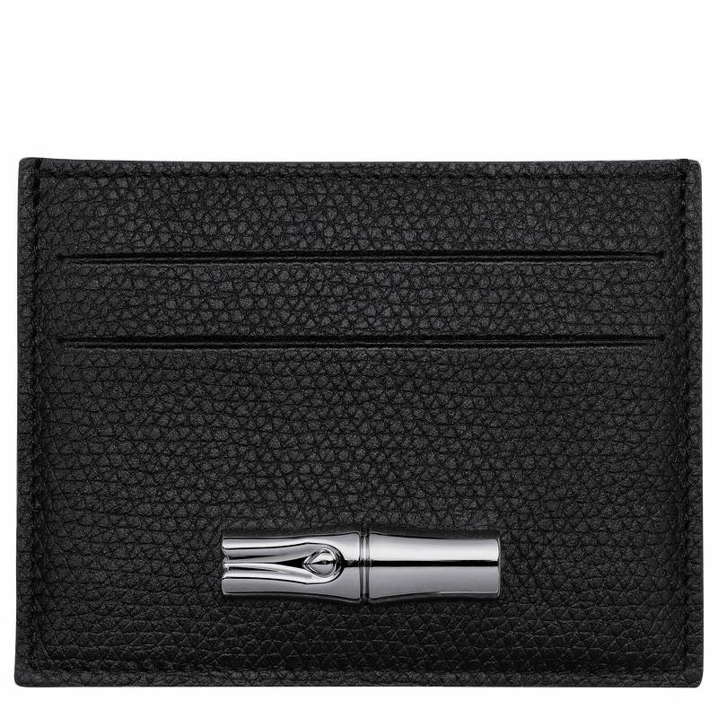 Longchamp Le Roseau Card holder - Leather Black | FPTC92850