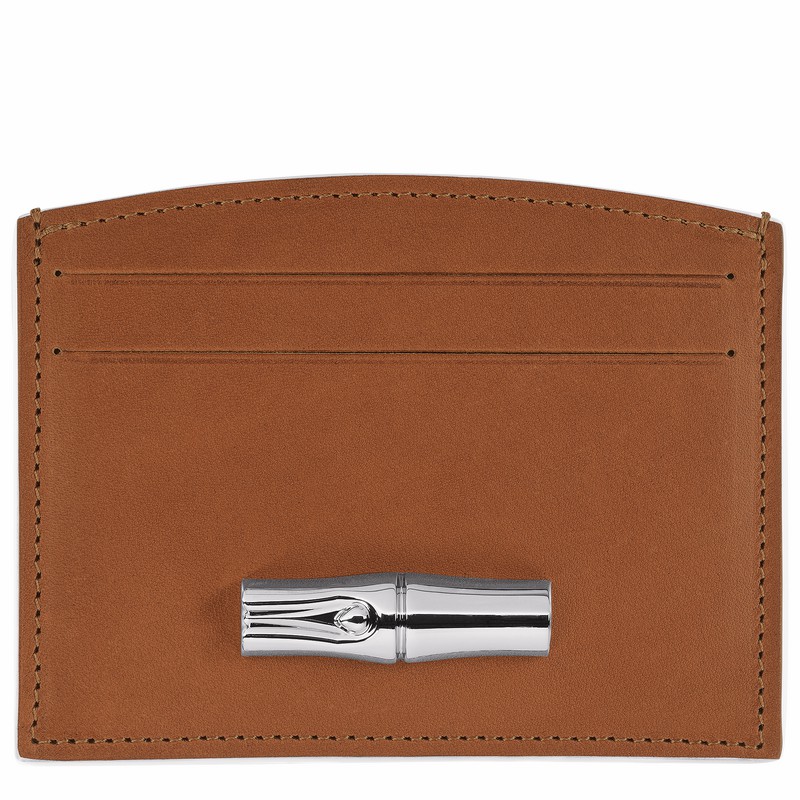 Longchamp Le Roseau Card holder - Leather Brown | LPSK72861