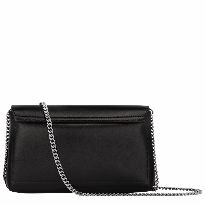 Longchamp Le Roseau Clutch - Leather Black | EIOU18467