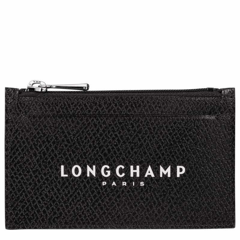 Longchamp Le Roseau Essential Coin purse - Leather Black | OJYN75189