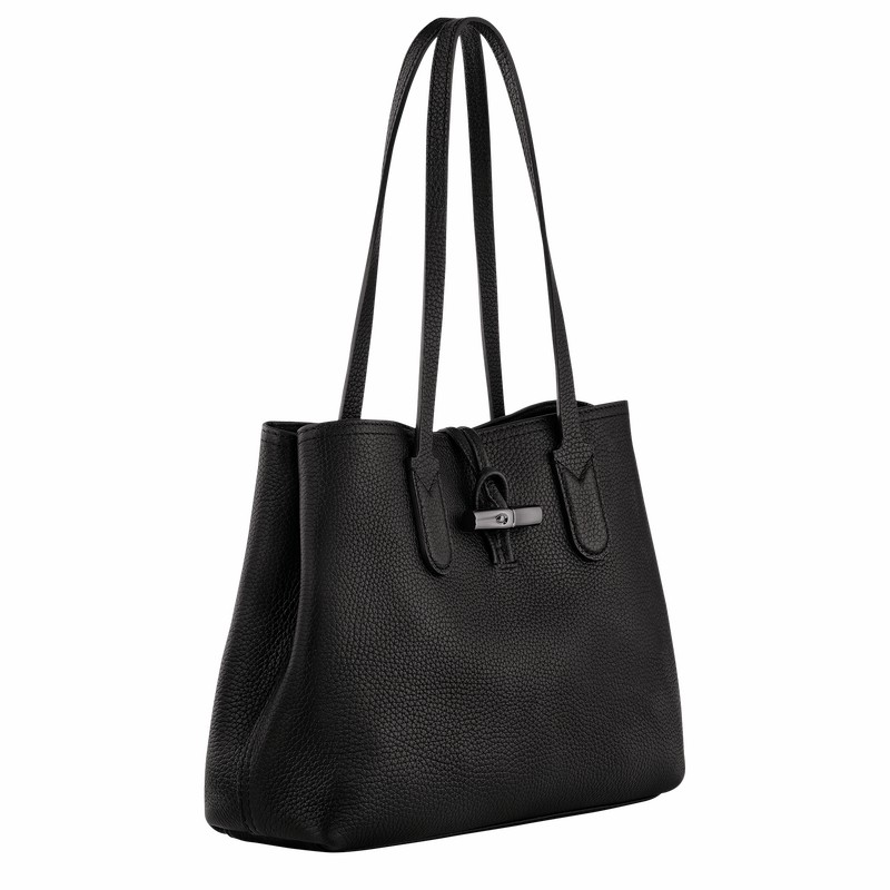 Longchamp Le Roseau Essential M Tote bag - Leather Black | NIPL90238