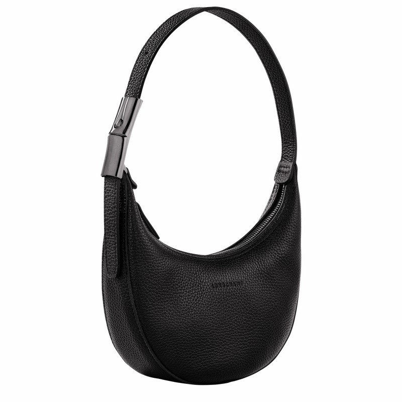 Longchamp Le Roseau Essential S Hobo bag - Leather Black | ADXY05942