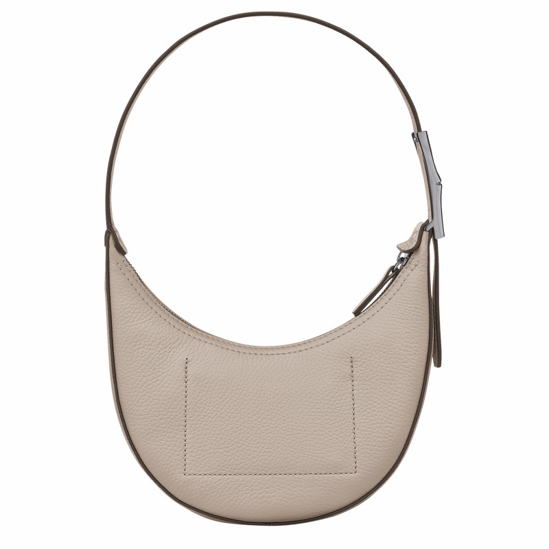 Longchamp Le Roseau Essential S Hobo bag - Leather Grey | ODVF39851