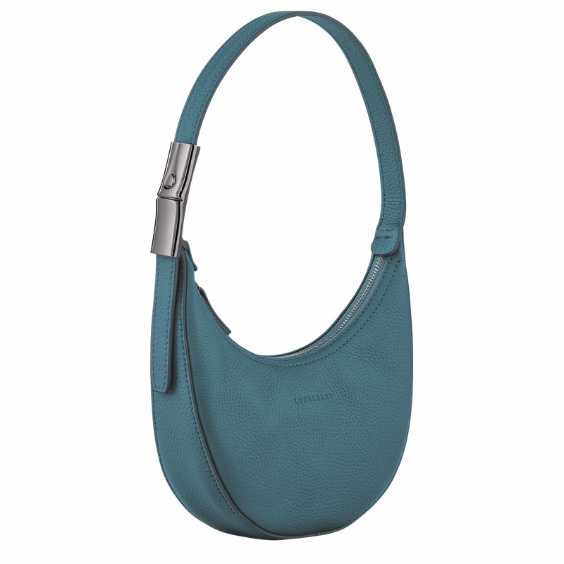 Longchamp Le Roseau Essential S Hobo bag - Leather Peacock | XUNB20741