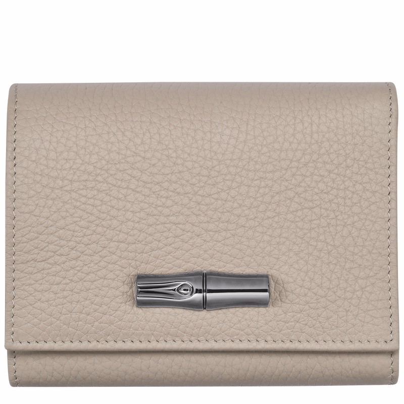 Longchamp Le Roseau Essential Wallet - Leather Grey | KPQJ04857