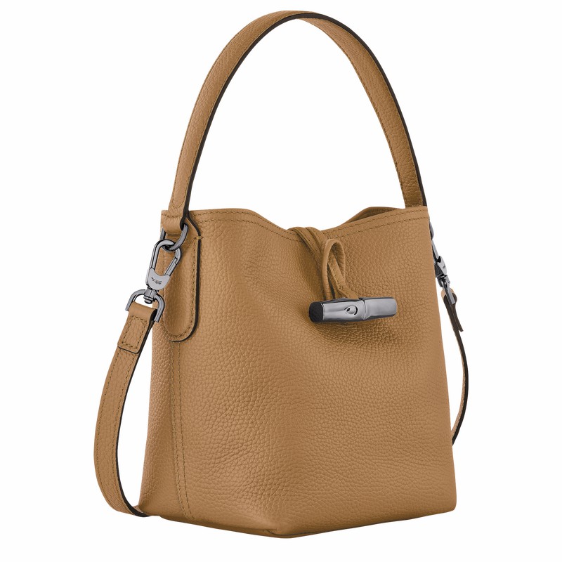 Longchamp Le Roseau Essential XS Bucket bag - Leather Khaki | KIFC79352