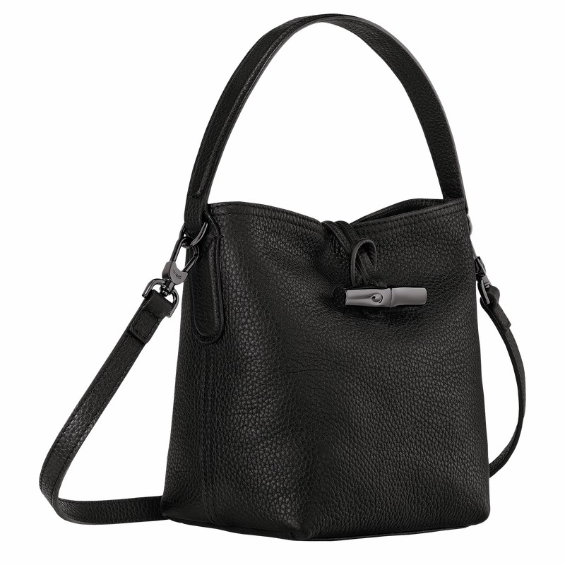 Longchamp Le Roseau Essential XS Bucket bag - Leather Black | LRQX24691