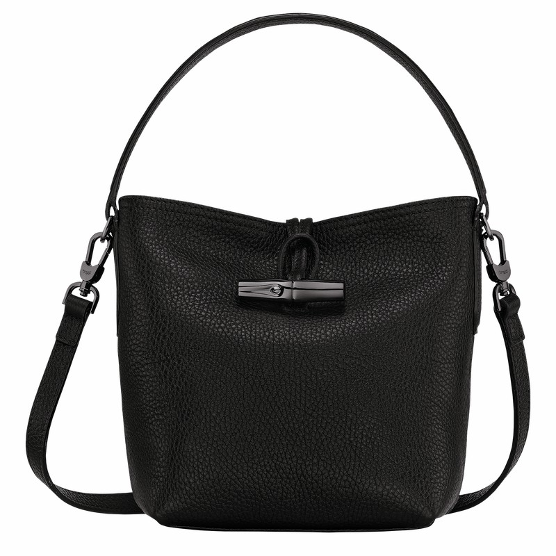 Longchamp Le Roseau Essential XS Bucket bag - Leather Black | LRQX24691