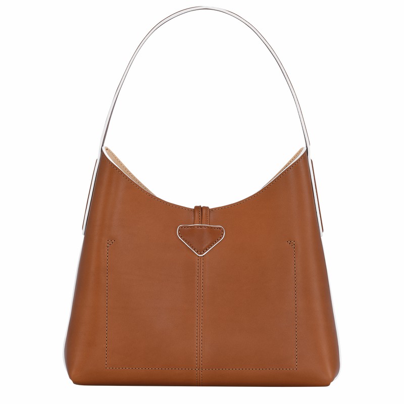 Longchamp Le Roseau M Hobo bag - Leather Brown | BEJX13862