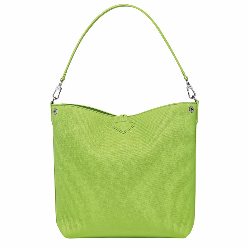 Longchamp Le Roseau M Shoulder bag - Leather Green Light | ESOJ90123