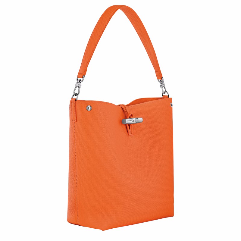 Longchamp Le Roseau M Shoulder bag - Leather Orange | GLEU65139