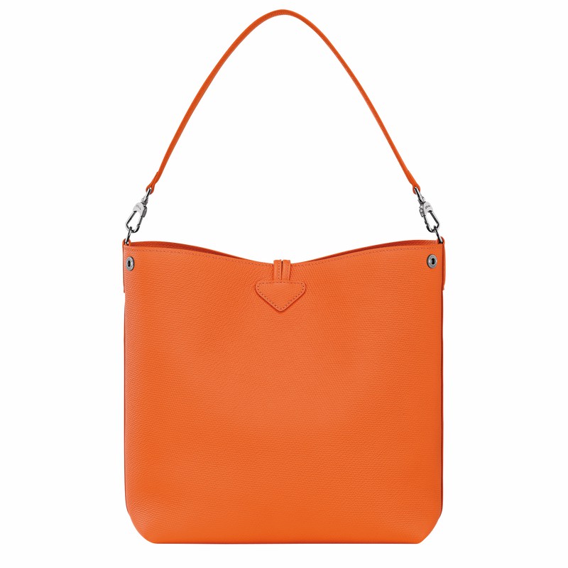 Longchamp Le Roseau M Shoulder bag - Leather Orange | GLEU65139