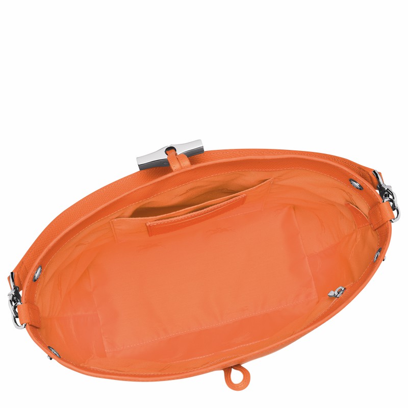 Longchamp Le Roseau M Shoulder bag - Leather Orange | GLEU65139