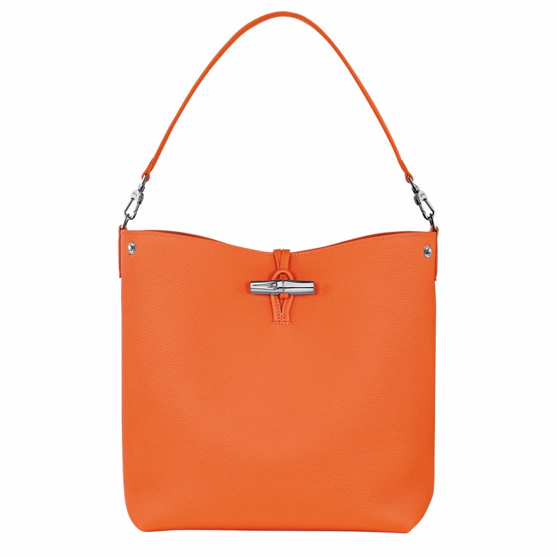 Longchamp Le Roseau M Shoulder bag - Leather Orange | GLEU65139