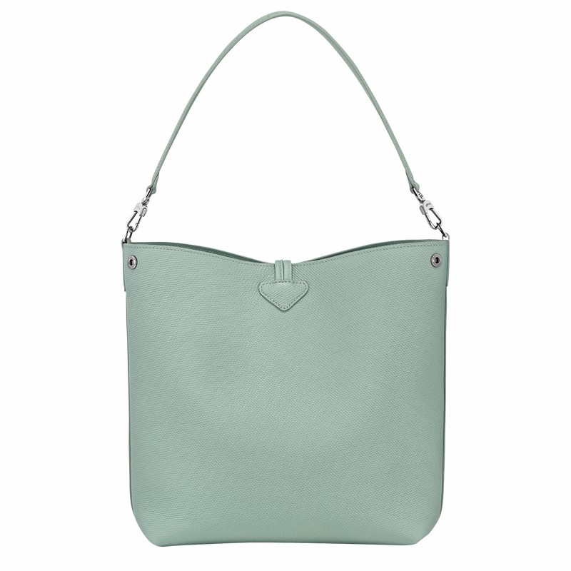 Longchamp Le Roseau M Shoulder bag - Leather Celadon | INBQ67283