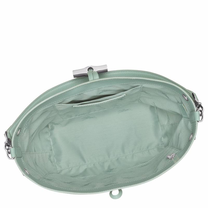 Longchamp Le Roseau M Shoulder bag - Leather Celadon | INBQ67283