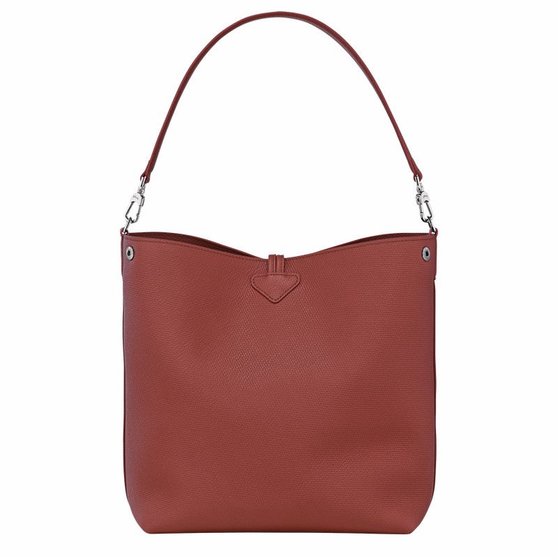 Longchamp Le Roseau M Shoulder bag - Leather Brown | CTWG79021