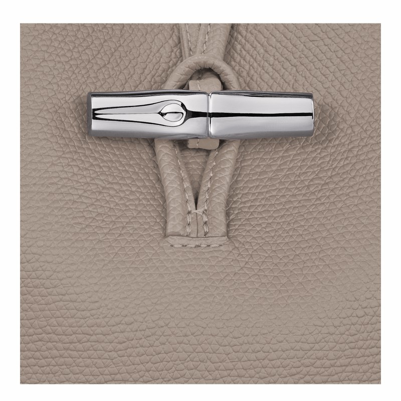 Longchamp Le Roseau Phone case - Leather Grey | BUNZ86453