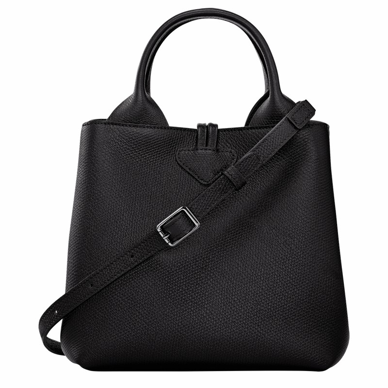 Longchamp Le Roseau S Handbag - Leather Black | AGNK47628