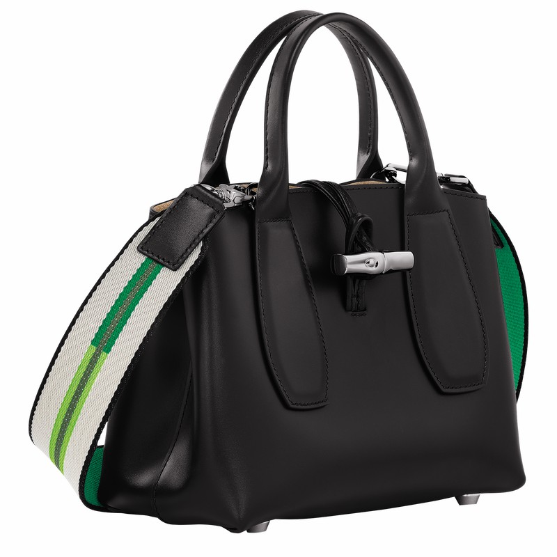 Longchamp Le Roseau S Handbag - Leather Black | SOCY04975