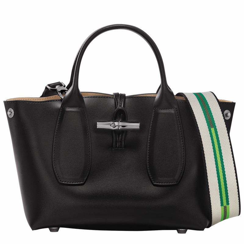 Longchamp Le Roseau S Handbag - Leather Black | SOCY04975