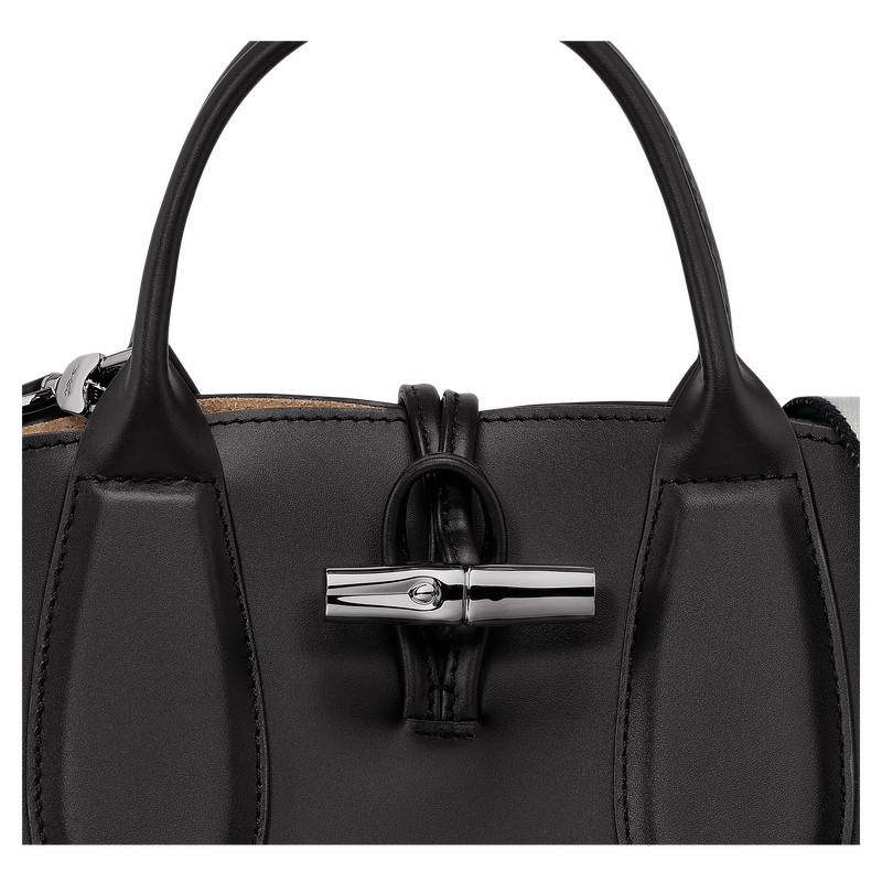 Longchamp Le Roseau S Handbag - Leather Black | SOCY04975