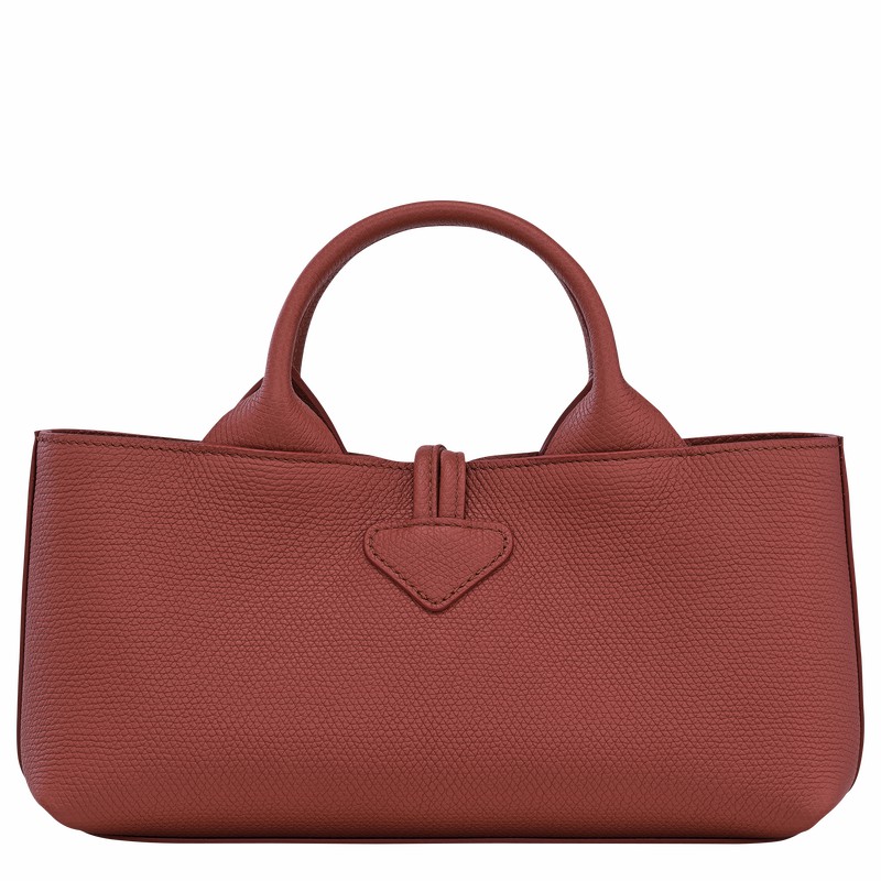 Longchamp Le Roseau S Handbag - Leather Brown | NPXI61950