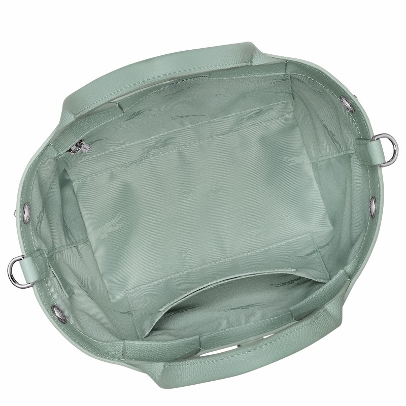 Longchamp Le Roseau S Handbag - Leather Celadon | QDBF96273