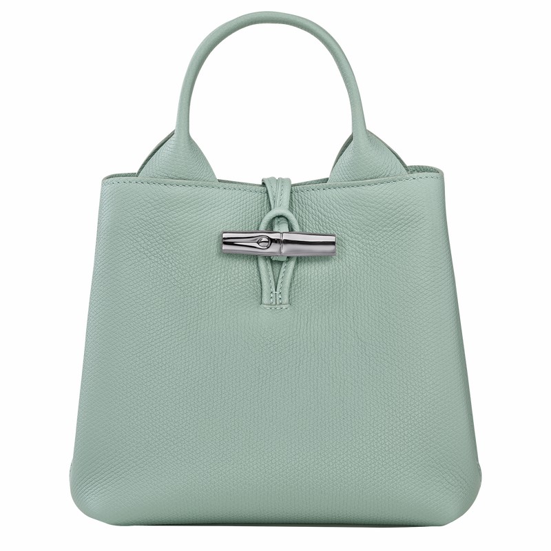 Longchamp Le Roseau S Handbag - Leather Celadon | QDBF96273