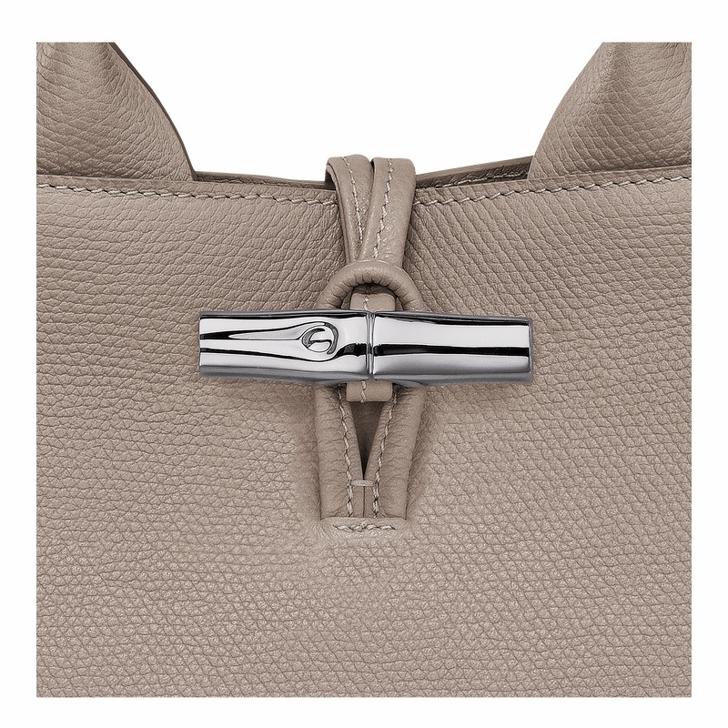 Longchamp Le Roseau S Handbag - Leather Grey | AEIX90531