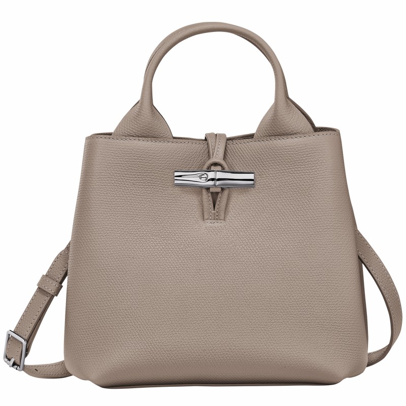 Longchamp Le Roseau S Handbag - Leather Grey | AEIX90531