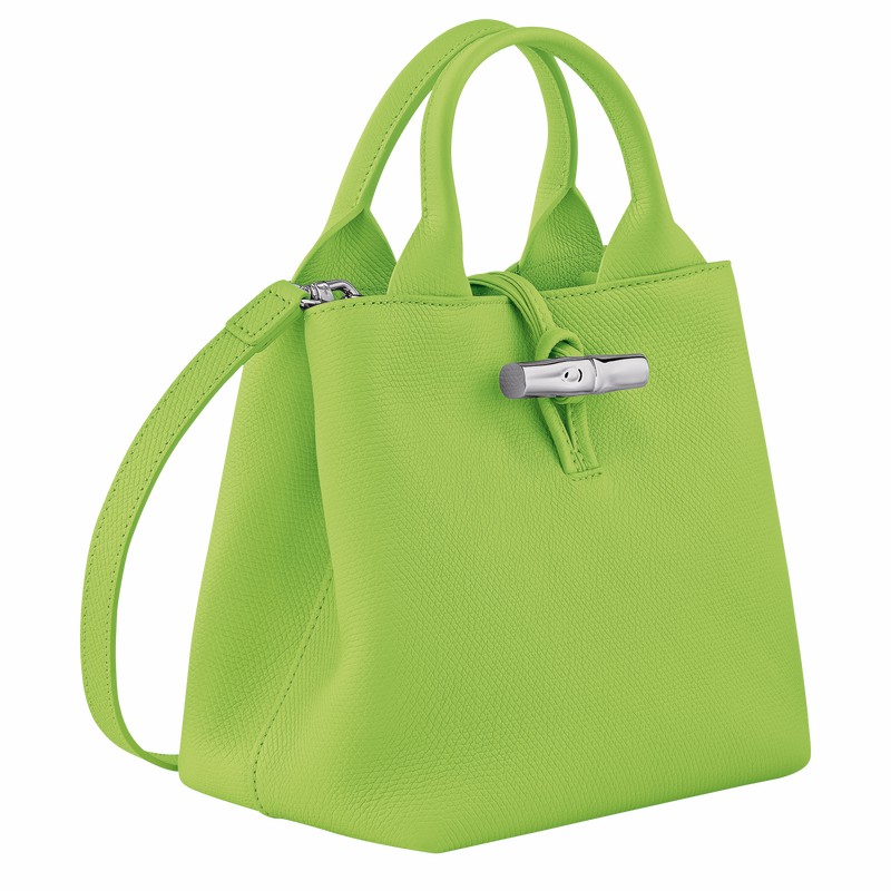 Longchamp Le Roseau S Handbag - Leather Green Light | NLEI69852