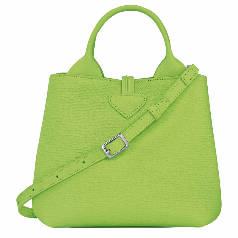 Longchamp Le Roseau S Handbag - Leather Green Light | NLEI69852