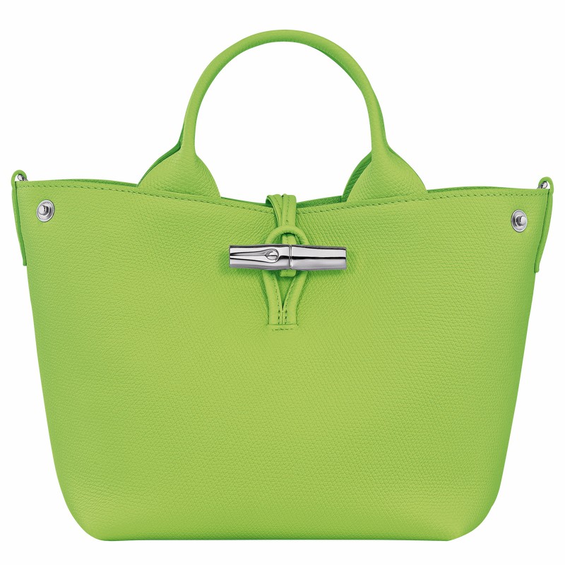 Longchamp Le Roseau S Handbag - Leather Green Light | NLEI69852