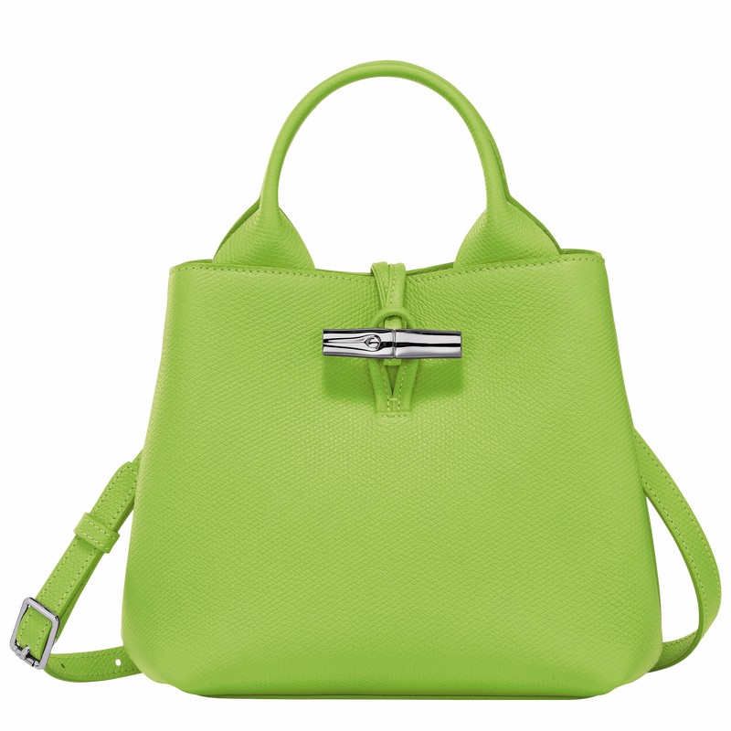 Longchamp Le Roseau S Handbag - Leather Green Light | NLEI69852