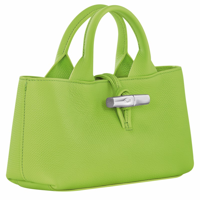 Longchamp Le Roseau S Handbag - Leather Green Light | HKOA07326