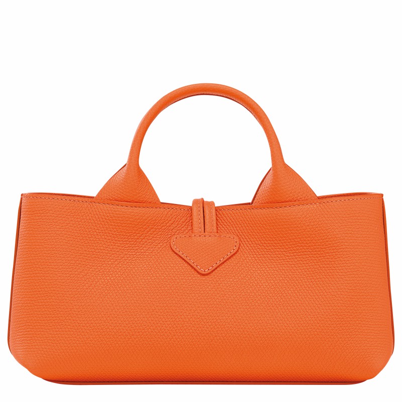 Longchamp Le Roseau S Handbag - Leather Orange | UXJM96438