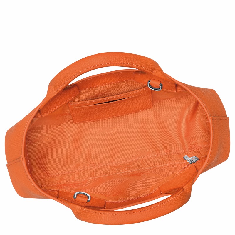 Longchamp Le Roseau S Handbag - Leather Orange | UXJM96438