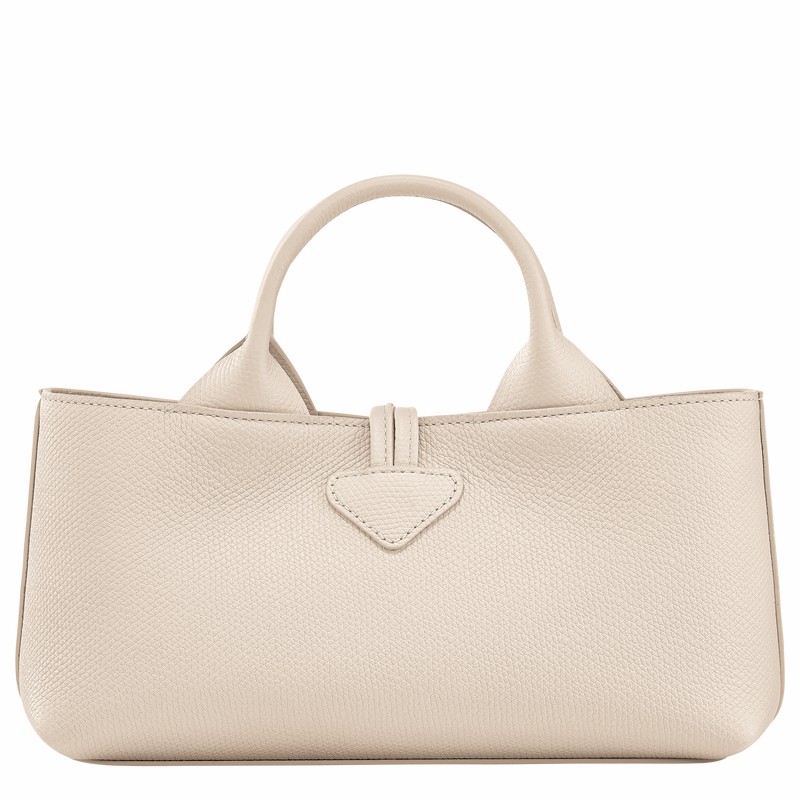 Longchamp Le Roseau S Handbag - Leather White | GQMK36124