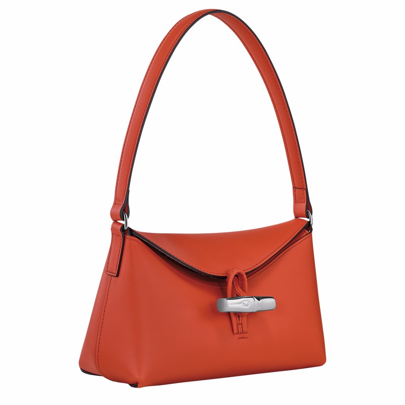 Longchamp Le Roseau S Hobo bag - Leather Orange | AXIU39768