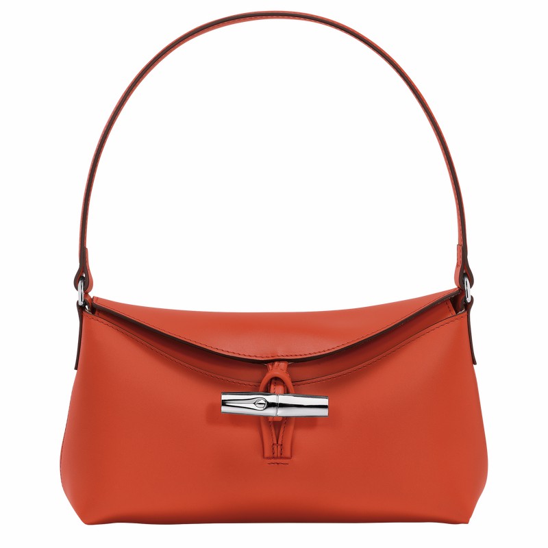 Longchamp Le Roseau S Hobo bag - Leather Orange | AXIU39768