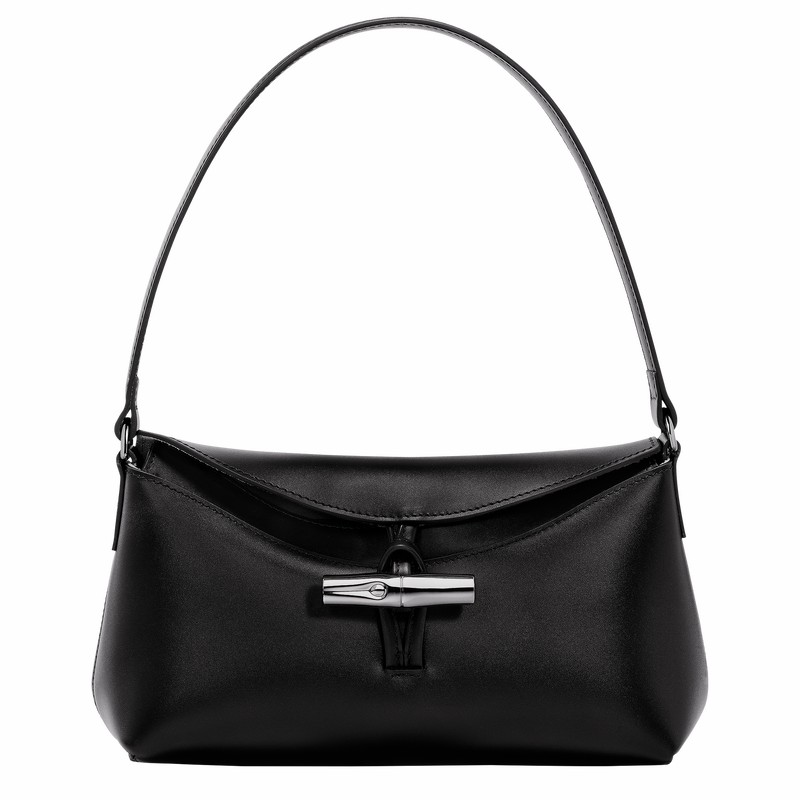 Longchamp Le Roseau S Hobo bag - Leather Black | WNJM57184