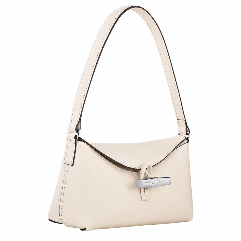 Longchamp Le Roseau S Hobo bag - Leather White | IQWT61578