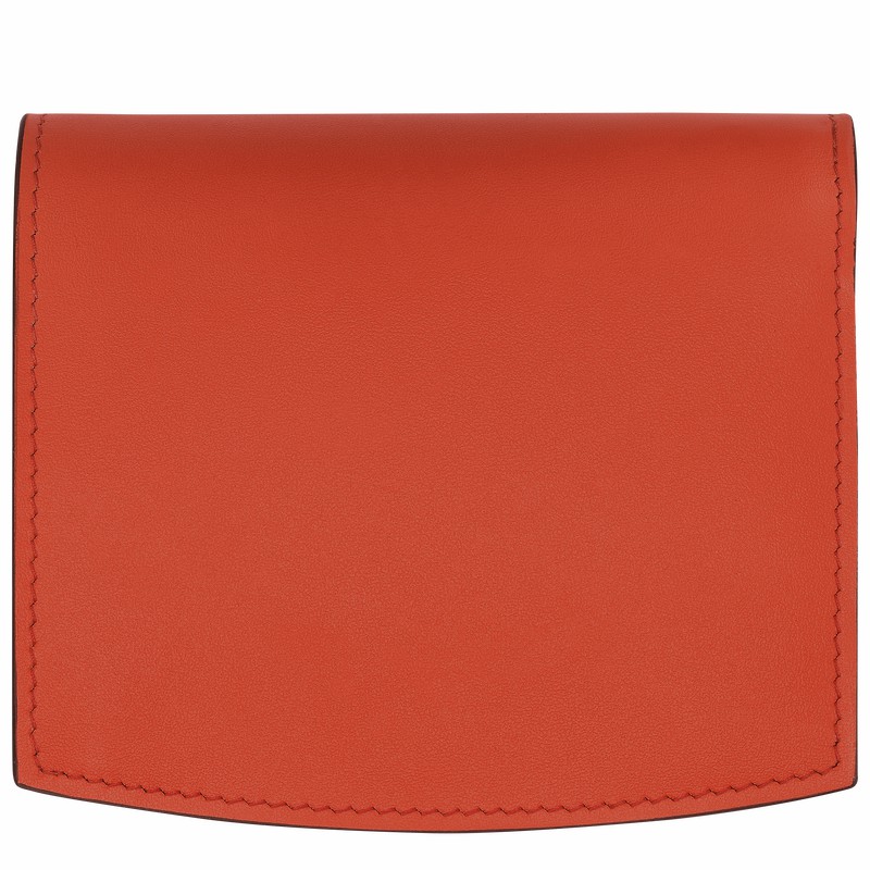 Longchamp Le Roseau Wallet - Leather Orange | ZMLN47028