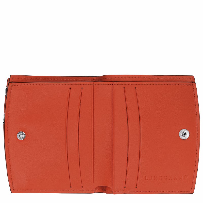 Longchamp Le Roseau Wallet - Leather Orange | ZMLN47028