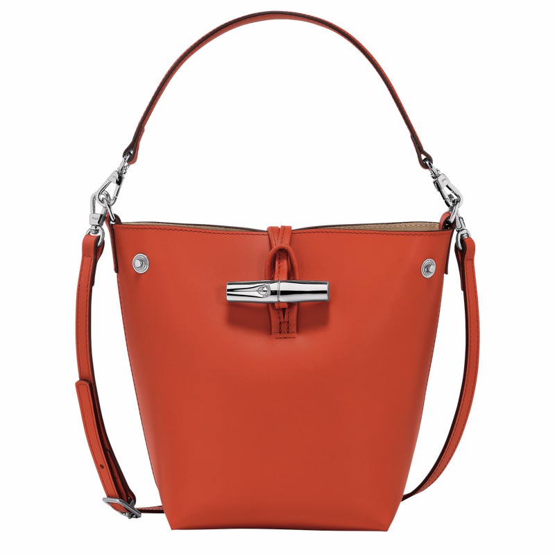 Longchamp Le Roseau XS Bucket bag - Leather Orange | PBNA08352