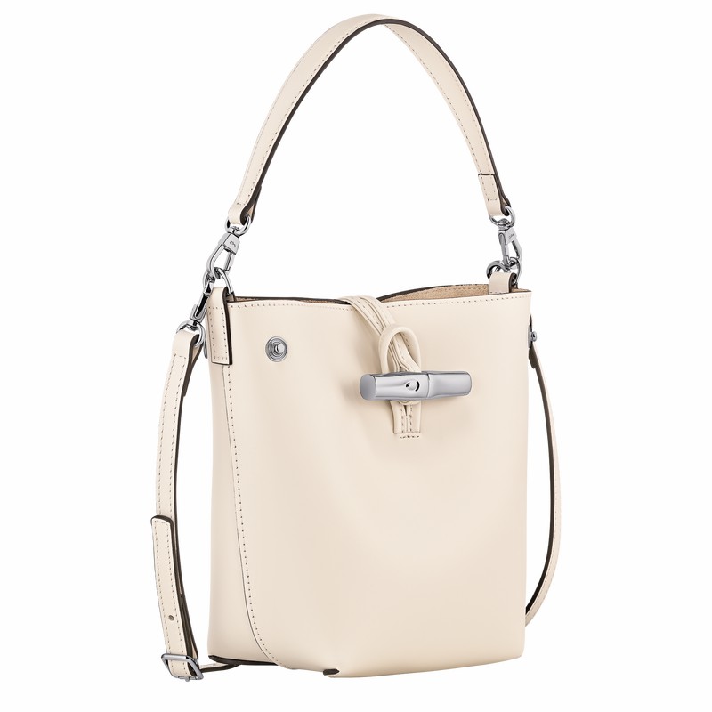 Longchamp Le Roseau XS Bucket bag - Leather White | NIAO16498