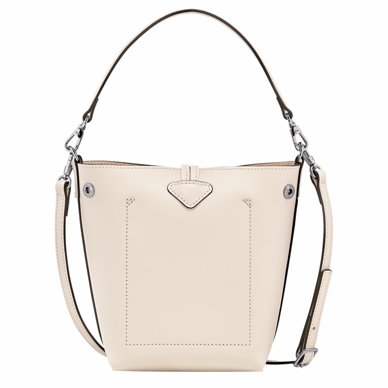 Longchamp Le Roseau XS Bucket bag - Leather White | NIAO16498