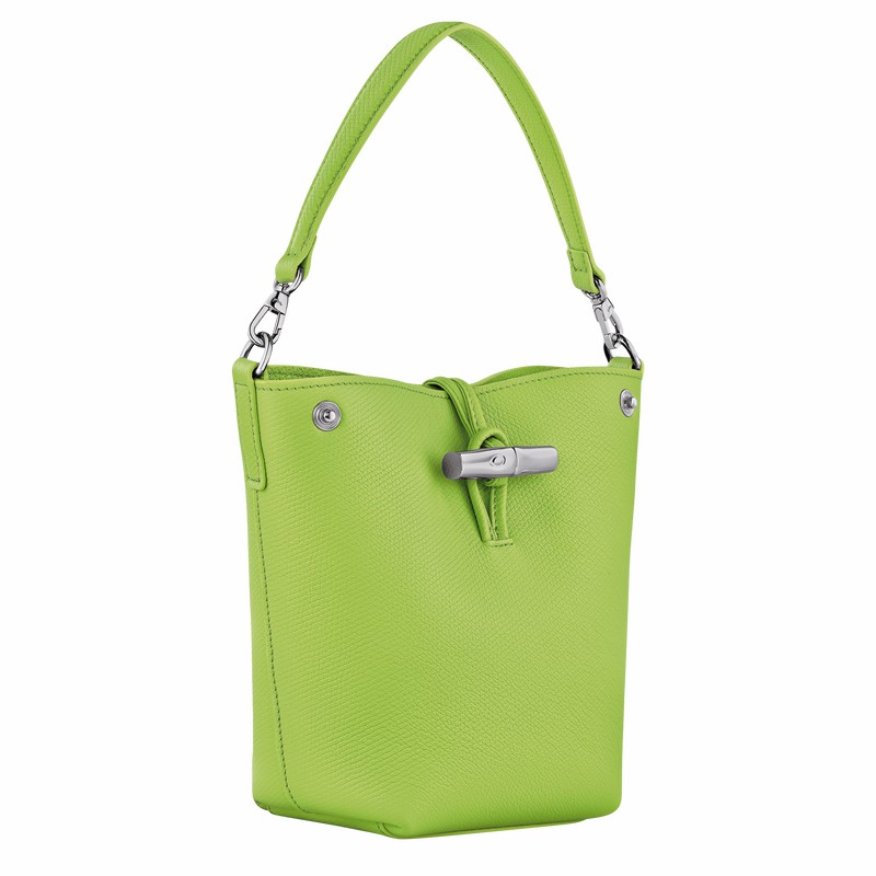 Longchamp Le Roseau XS Bucket bag - Leather Green Light | PHEB52439